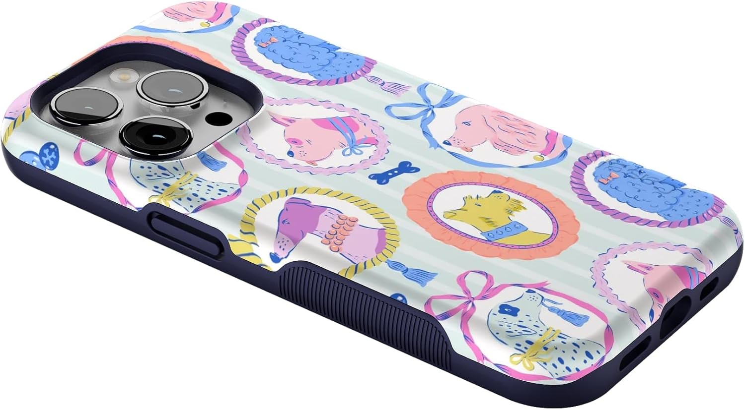 Casely iPhone 14 Pro Case | Chateau Pups | French Dog | Bold Protective Design | Compatible with MagSafe