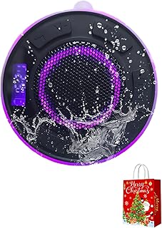 IPX7 Waterproof Shower Speaker with RGB Light & LED Display, Detachable Suction Cup, Clear & Balanced 360° Sound, Where Water Meets Music — Keeps The Rhythm Alive (Purple)