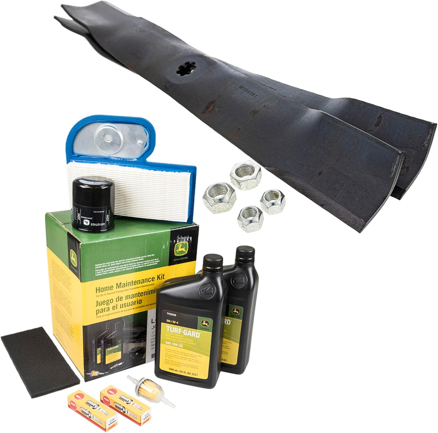John Deere Original Equipment Model LT180 Maintenance Kit + Standard Blades, 42" Mower Deck