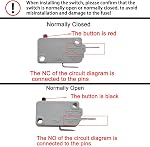 KW3A Microwave Oven Door Switch 16A 125/250V Door Interloc(Normally Open & Normally Close) (2 Normally Open and 1 Normally Close) (2 Normally Open and 1 Normally Close)