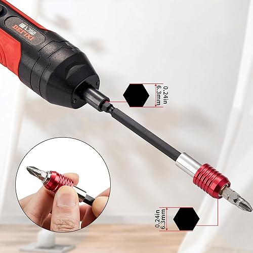 Miniatura 2 de Extensión de broca, juego de extensión magnética de 1/4, alta precisión con soporte magnético para brocas, 4 soportes multifunción para brocas de