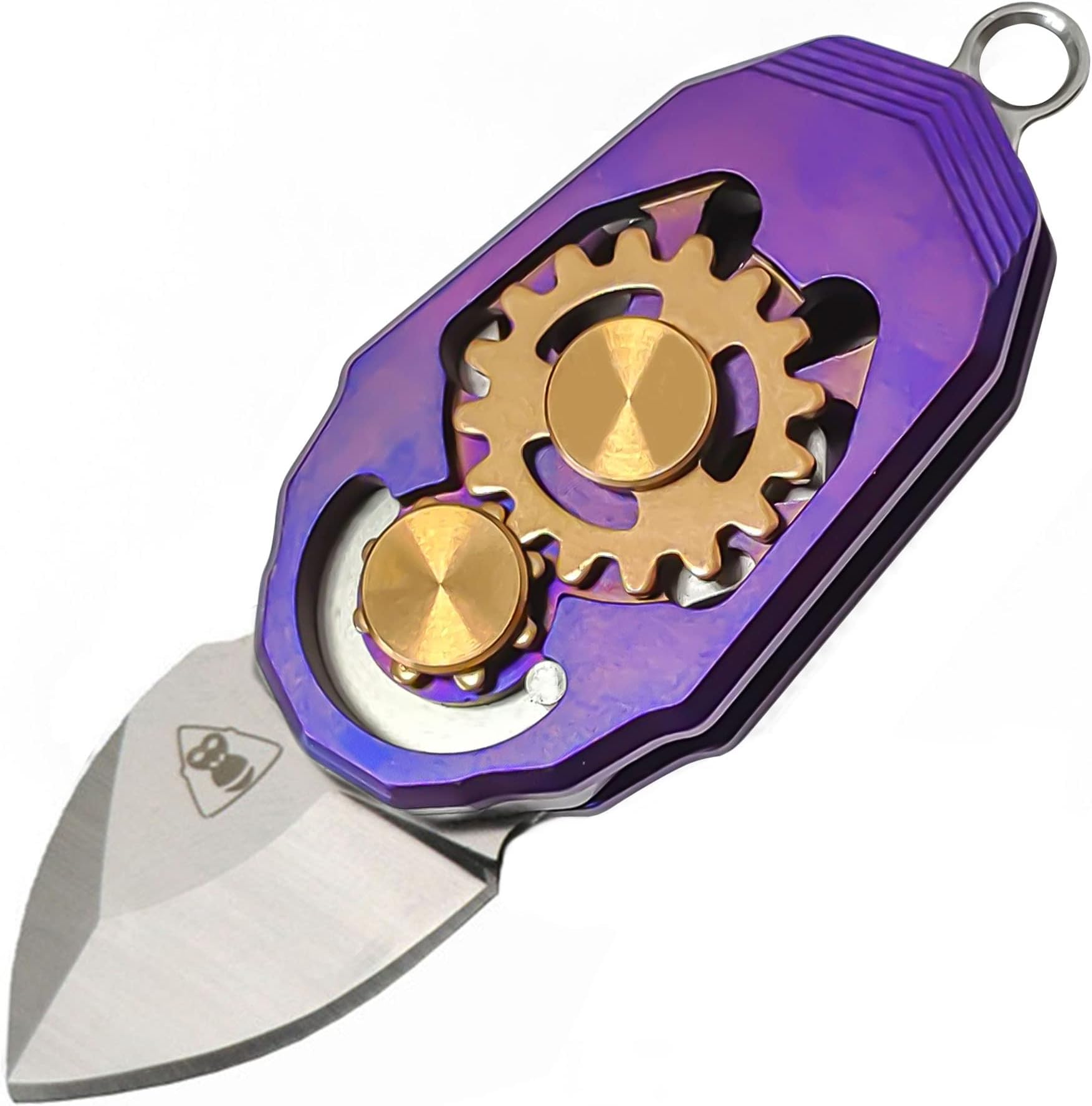 Stainless Steel Pocket Folding Knife EDC Outdoor Travel Everydaycarry EDC Gear,Purple