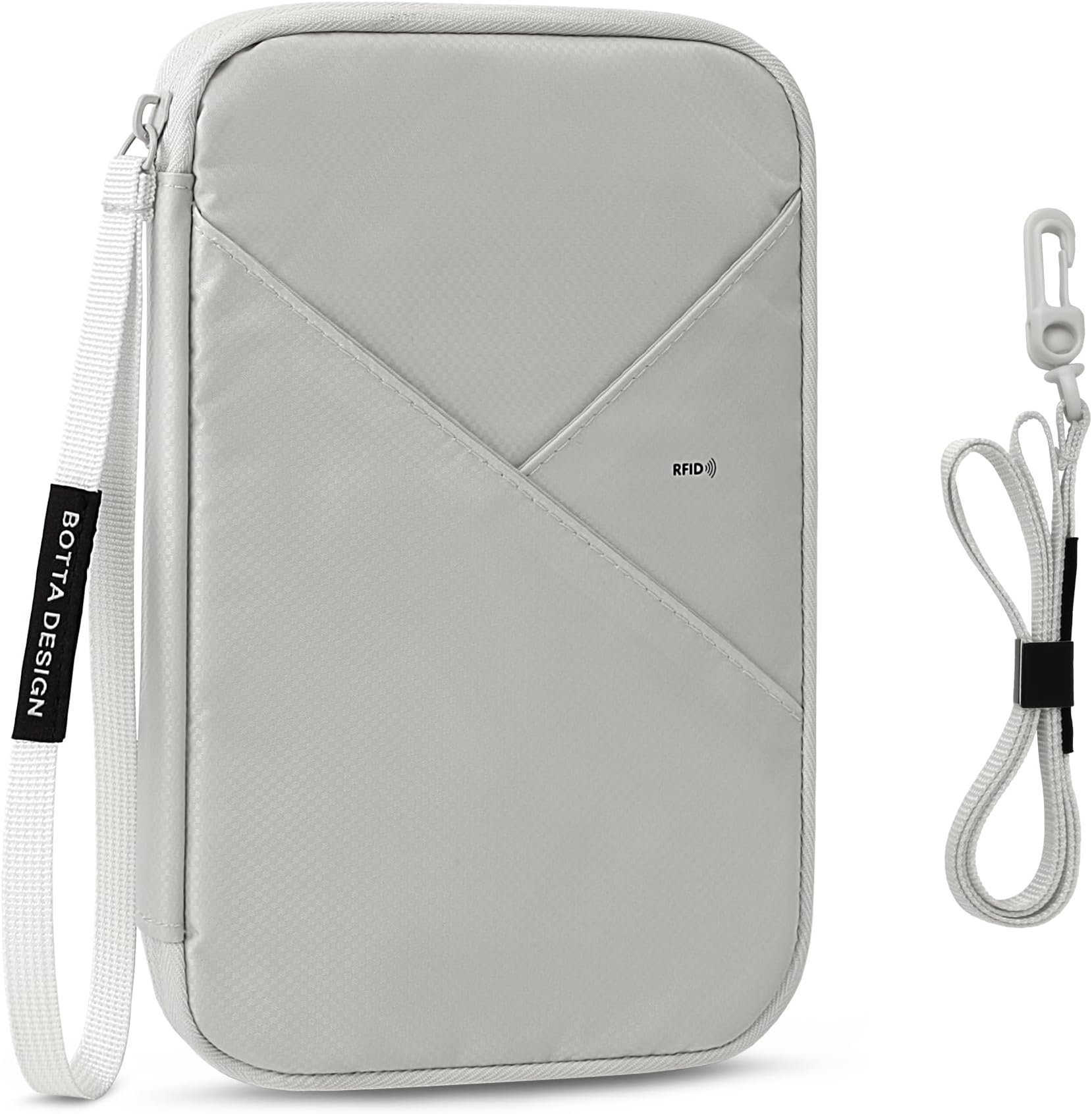 Family Passport Holder for Travel, RFID Passports Wallet, Gray, L
