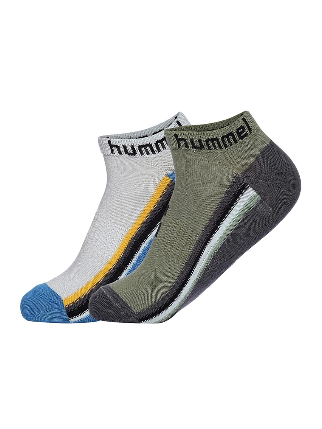 hummel Cano Men Pack Of 2 Socks | Ankle Length | Stylish | Durable | Comfortable | Breathable | Stretchable | Ideal for Running, Gym & Sports