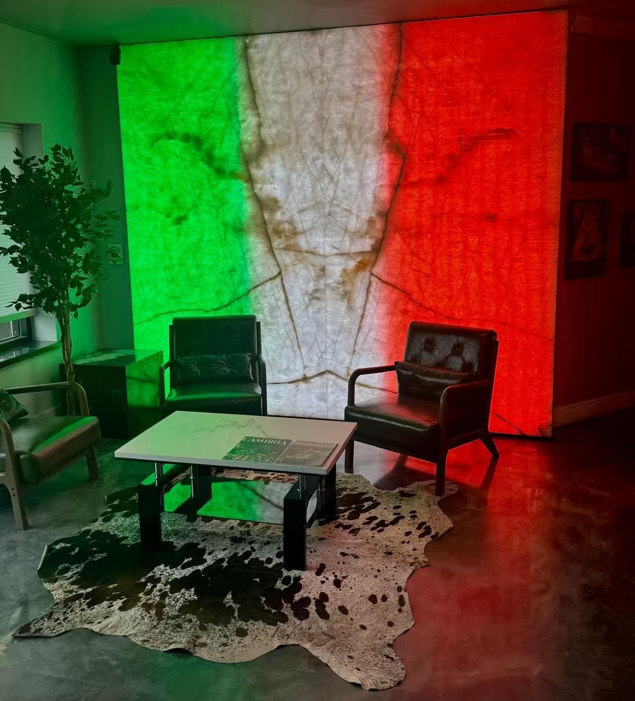 4PCS Soft LED Backlight Sheet 75W RGB+CCT Backlit Flexible cuttable19X9.5 inch for Translucent countertop Indoor