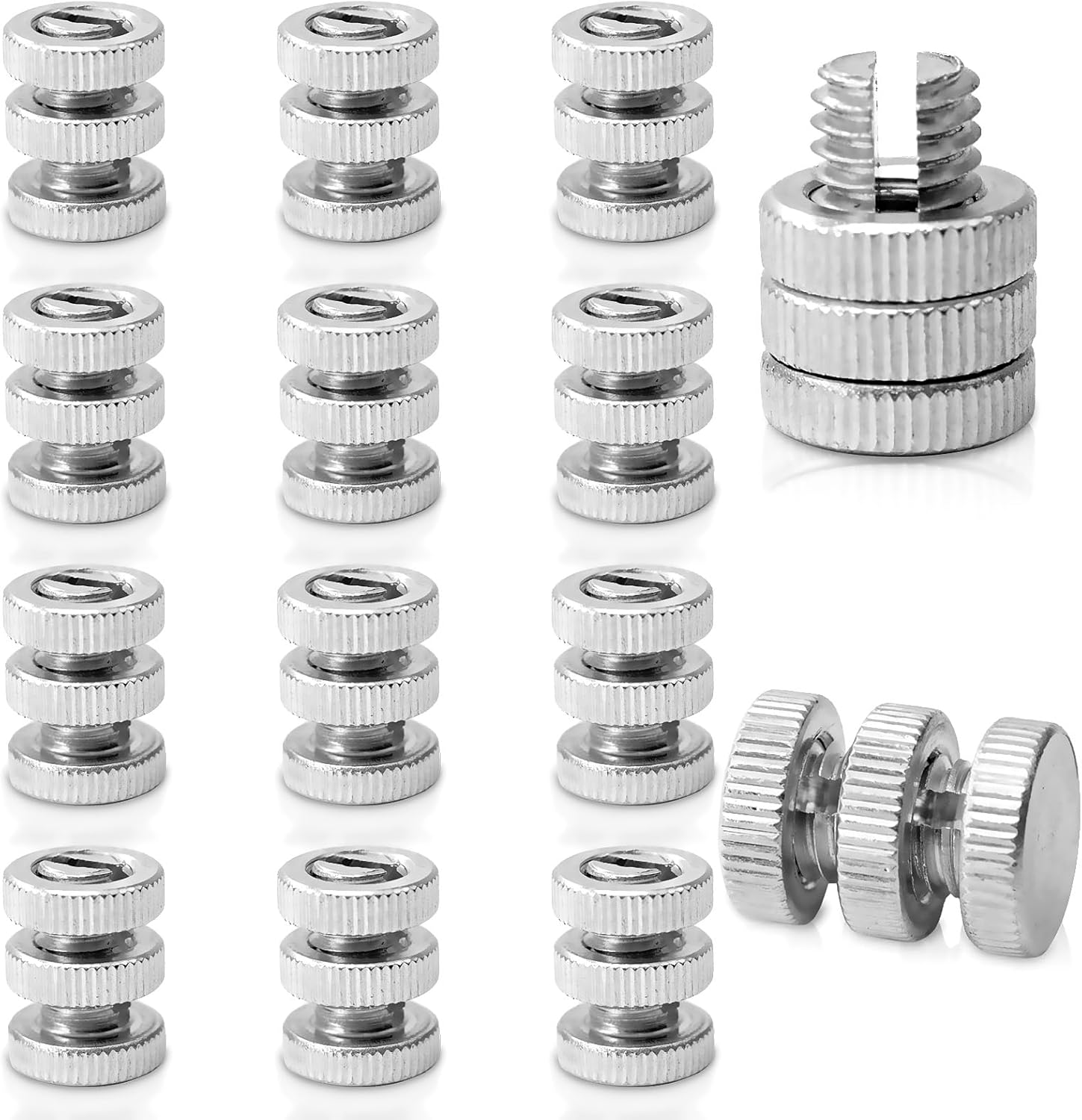 14pcs Split Bolt Joint Clamp Electrical Fence Connector,Aluminium Alloy fence clamp for Electric Fence Wire (Silver)