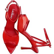 LACIKOSZ Strappy Sandals For Women Mesh Comfortable Heeled Sandal