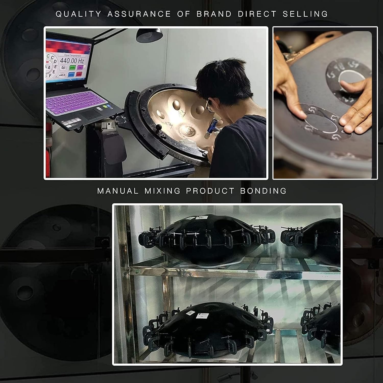 22 Zoll Handpan-Trommel, 9 Noten Stahl-Handtrommel, 440 Hz Handpan In D-Moll, Langlebige Schlägel, Erzeugt Angenehme Resonanz Für Meditation