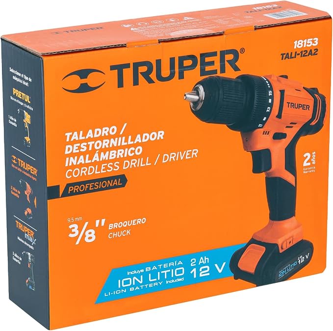 Amazon.com: taladro inalámbrico, batería de iones de litio, 12 V, 3/8 :  Herramientas y Mejoras del Hogar