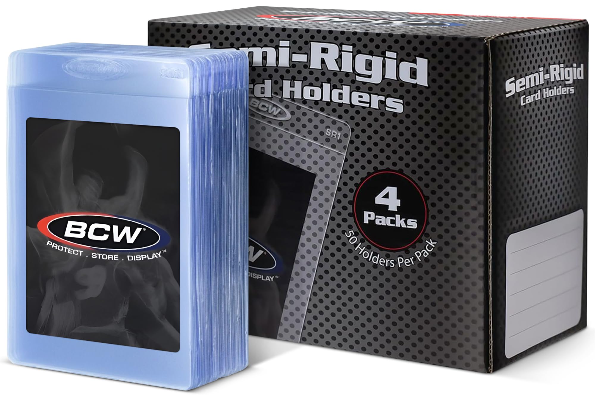 BCW Semi Rigid Card Holder 1 200 Pack Semi Rigid Card Sleeves for Grading Submissions Protective Holders for