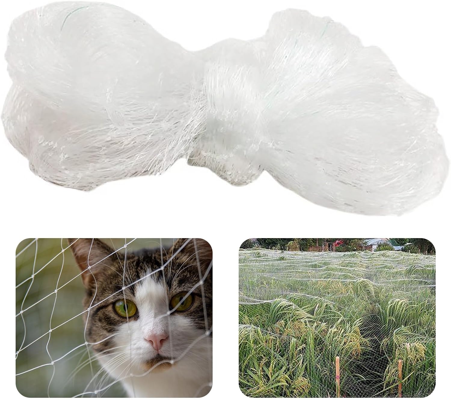 Anti-Chew Cat Net - Strong Polyethylene Wire Mesh for Balcony, Windows & Outdoor Cat Areas(6 * 3m)