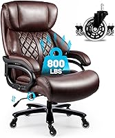 Vista 1 de Sillas ejecutivas de 800 libras, sillas de escritorio ejecutivas con soporte lumbar ajustable, silla de oficina para personas pesadas, silla