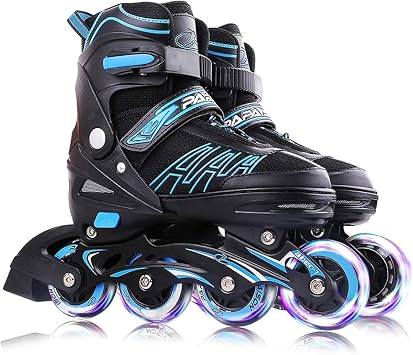Inline Skates, Roller Skates, Adjustable Size, All Luminous Wheels, Breathable, Fast, Quiet, Ergonomic Design, Inline Skate, For Kids, Adults, Girls, Boys, Beginners, Family Use