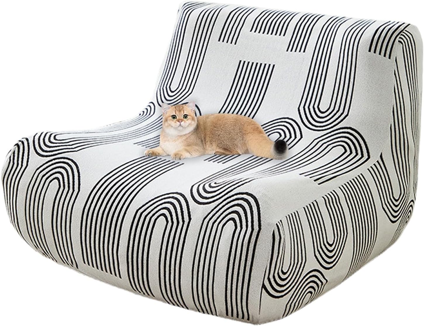 Lazy Floor Sofa Cover, Thicked Fireside Chair Cover Universal Armless Lounge Chaise Slipcover for Fireside Chair Bean Bag Sofa Tatami Chair(Dream Search)