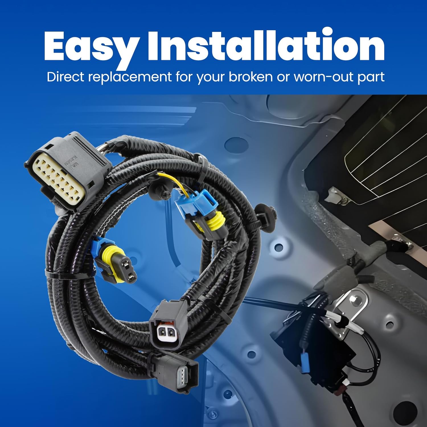 ASTROSYNC Front Wire Harness Fit for Ford F-150 King Ranch Lariat 2015 2016 2017 Replace FL3Z-15K867-E FL3Z15K867E