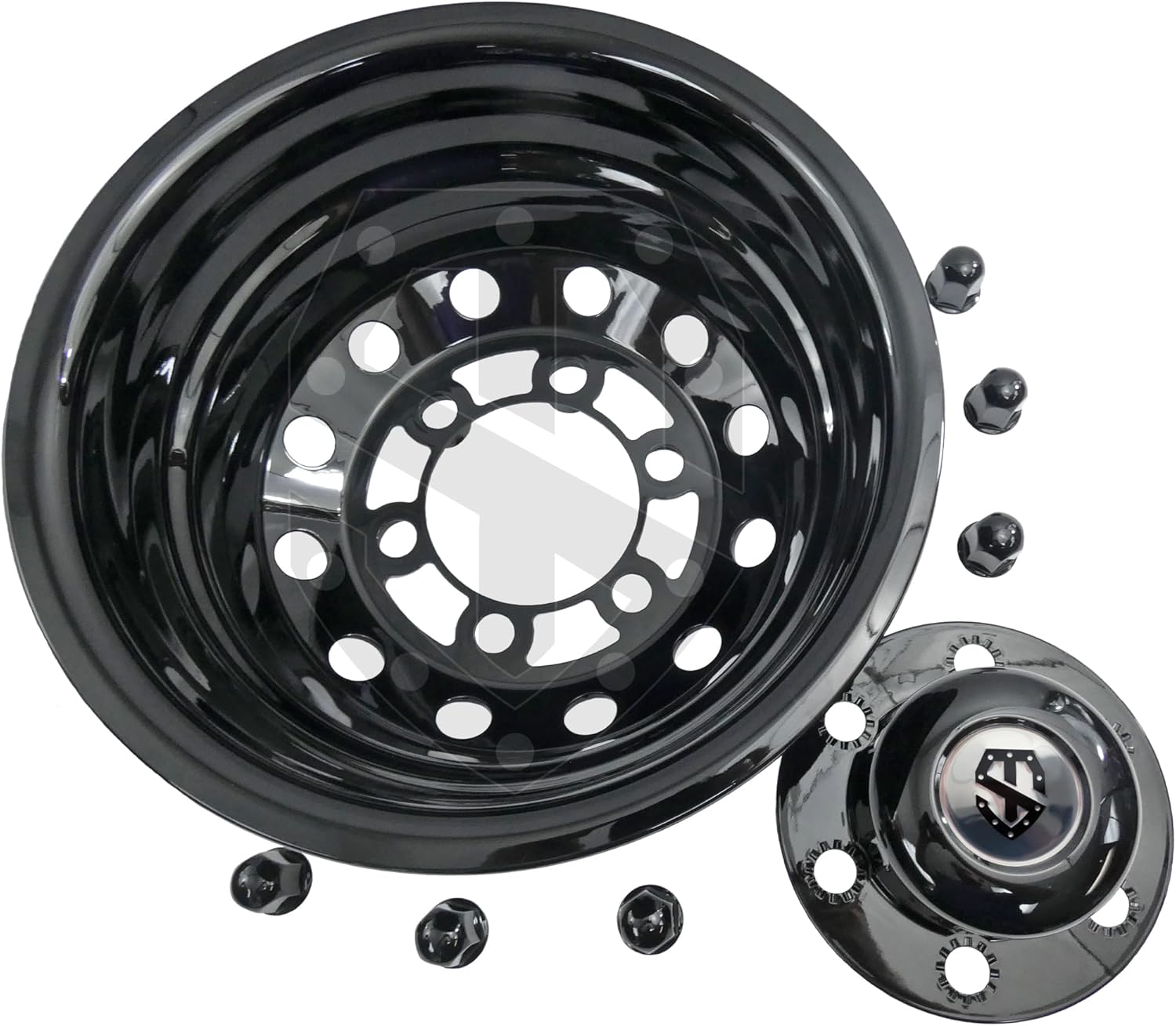 16" Black ABS Wheel Simulators for 2014-Up Ford Transit 350 HD Dually