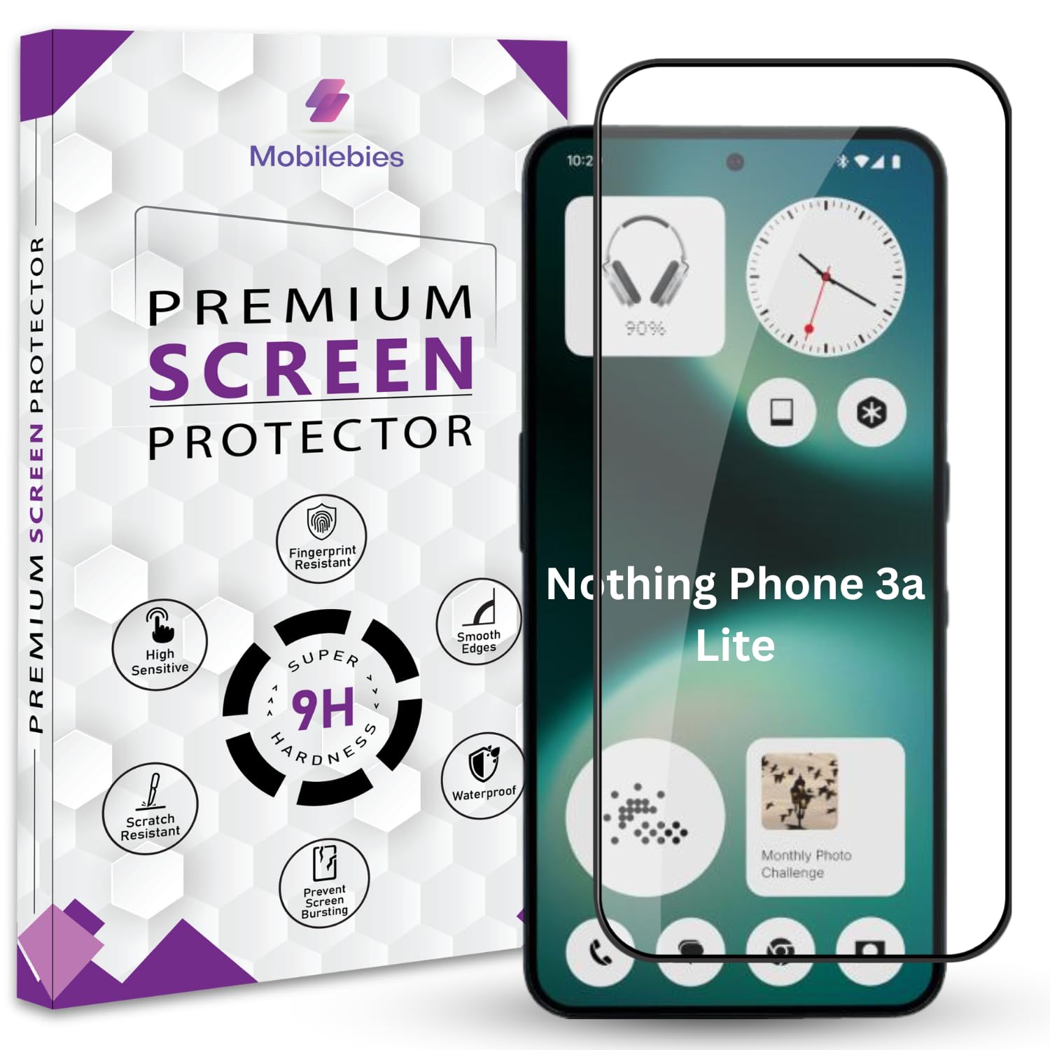 Premium Tempered Glass Screen Protector Guard For Nothing Phone 3a Lite (6.77 Inch, Pack of 1) | Edge to Edge Coverage With Easy to installation kit-image-30