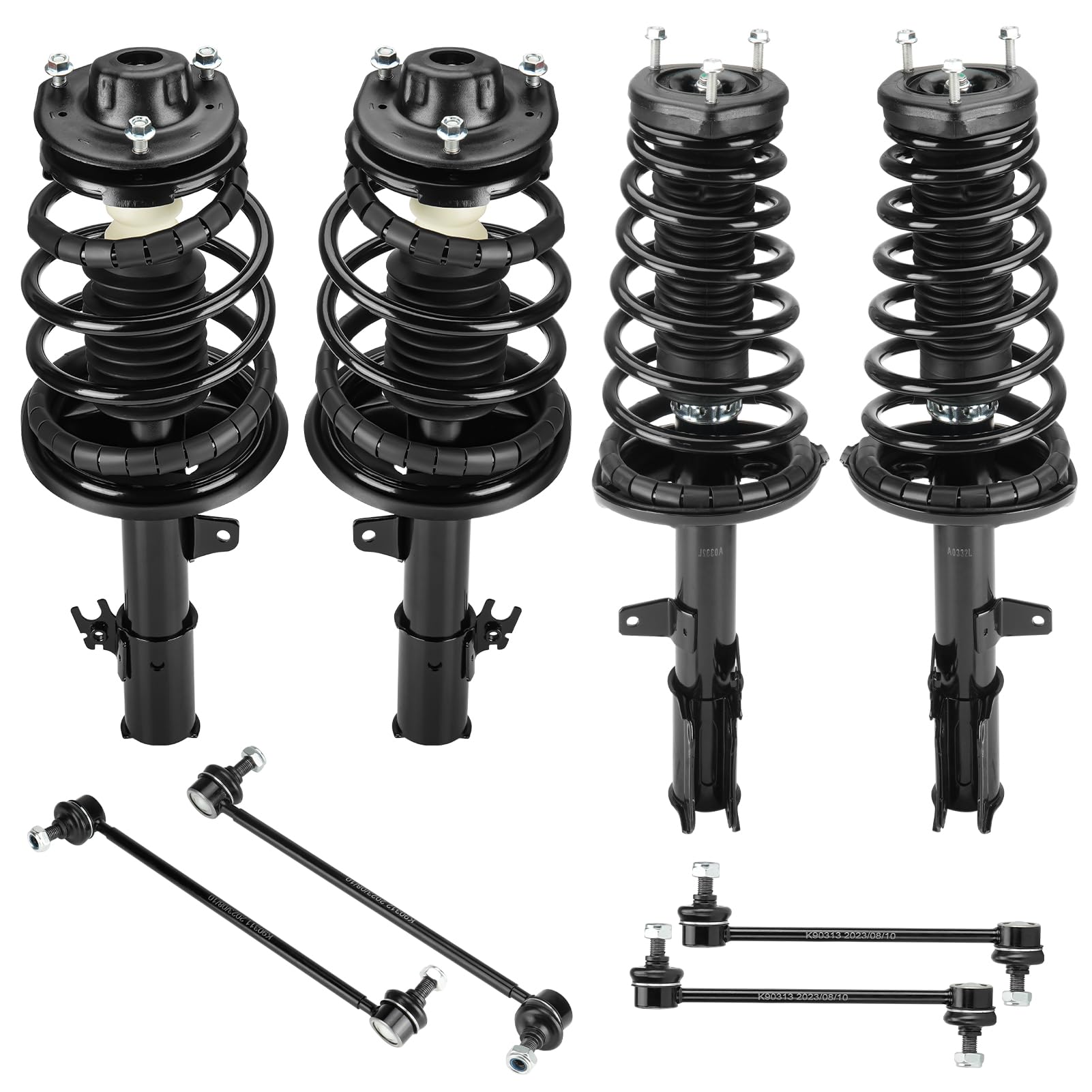 Front and Rear Strut Assembly & Sway Bar Links for 1997-2001 Camry 2.2L, 1999-2003 Toyota Solara 2.2L 2.4L, Shock Absorbers Replace 171678 171679 8PCS