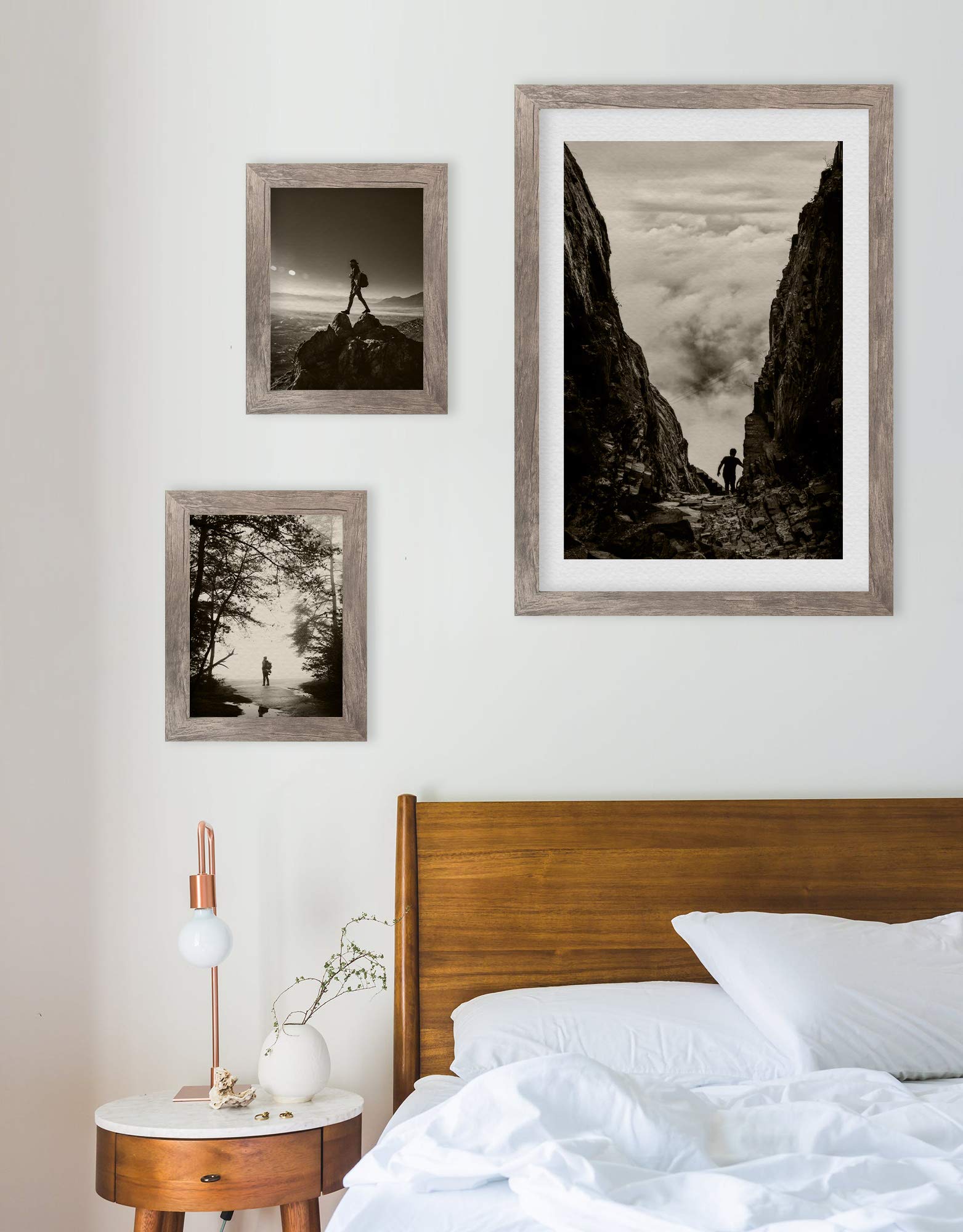 BIRAPA Monaco Bilderrahmen Holz 50x70 cm Apfel - Wechselrahmen Bilderrahmen Plexiglas - für Fotos, Bilder & Poster
