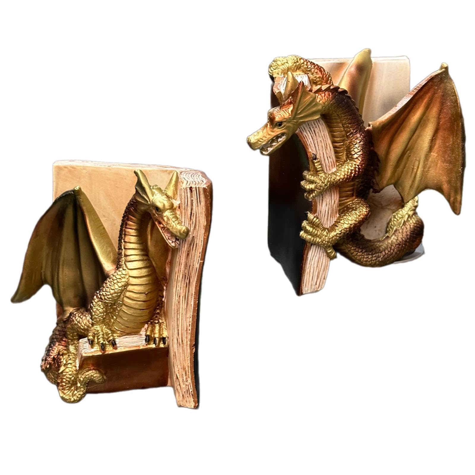 Sujetalibros de dragón soporte antideslizante para libros favoritos de fantasía