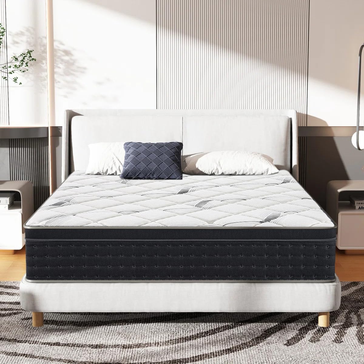 Matelas 140x190 Matelas en Mousse 2 Personnes, Fermeté Moyenne, Agréable pour la Peau et Respirant, 22 cm d'épaisseur (Matelas 140x190x22cm)