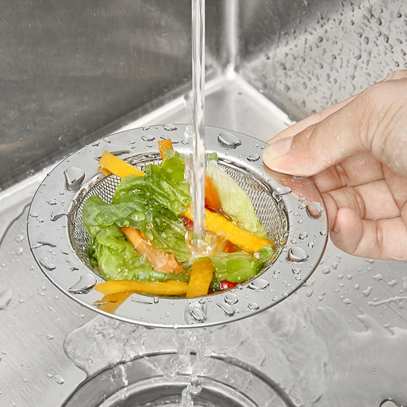 2 Piezas Filtro Desague Ducha Inoxidable Colador Fregadero de Cocina Sink Strainer,Evite Que los Pelos de Cucaracha Obstruyan los Desagües,Las Dimensiones Son 7.5cm/3in x 4.5cm/1.77in x 1.3cm/0.51in