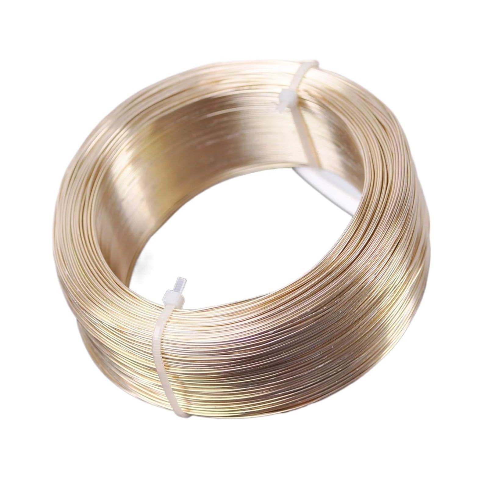 Aluminiumdraht 1 große Rolle 200,0 Meter Hellgold/Silber Farbe,6mm,7mm Aluminium Weichmetall Perlendraht for Schmuckherstellung DIY Handwerk für schmuckherstellung(Light Gold Color,0.7mm)