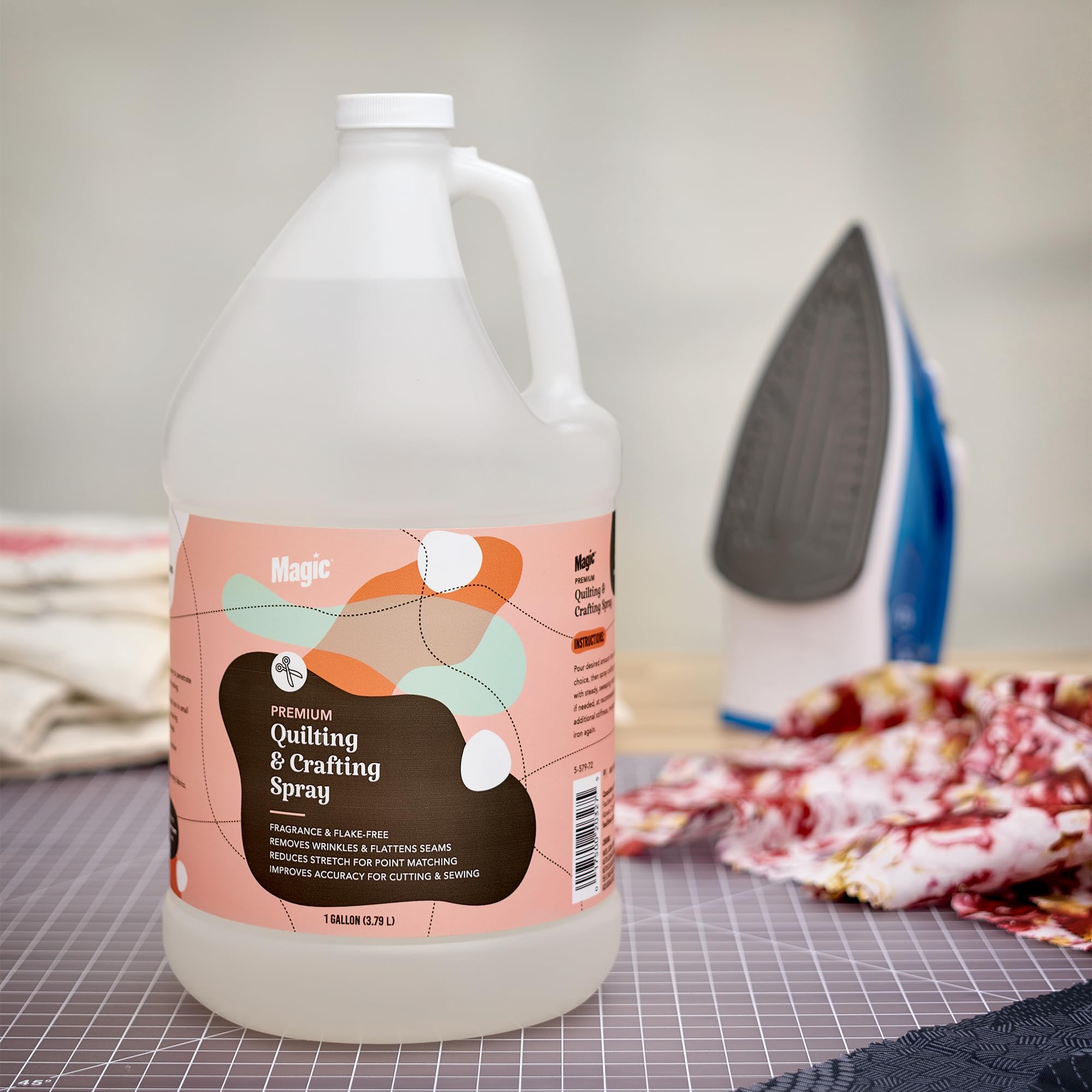 Magic Premium Quilting & Crafting Spray - 15oz Fabric Starch Spray To Flatten Seams, Reduce Wrinkles, Improve Cutting Accuracy
