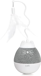 Pixi Spinner Treat Dispenser, Snack Dispenser, Interactive Toy for Cats, White & Grey product image