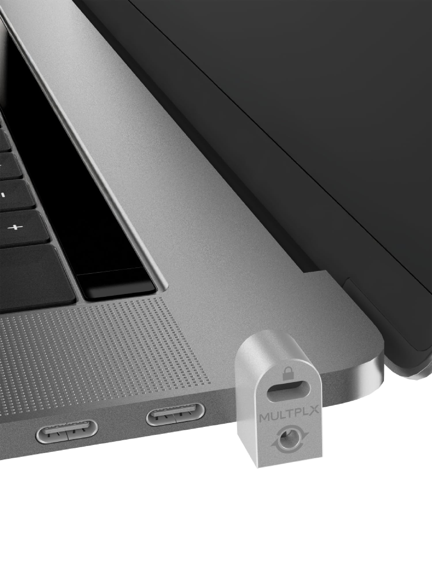 Multplx Laptop Lock Adapter for Kensington Security Cable | Adds A Lock Slot To Any Laptop, Tablet and Notebook | Use With Standard T-Bar Locks | Premium Slim Design