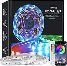 zyzykeji Led Strip Light 20m with Music Sync, RGB Smart Led Strip Lights with Remote and APP Control, Led Lights for Bedroom, Led Light Strips for Room, TV, Kitchen, Party, Home(2 Rolls of 10m)
