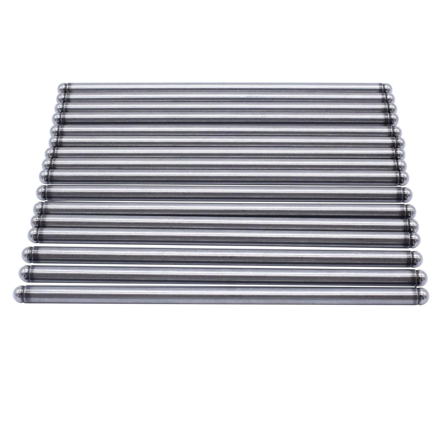 16 PCS/SET Hardened Steel Pushrods Valve Push Rods 5/16" STD 7.800" Length Fits for Small Block Chevy SBC 400 350 327 307 305 283 267 265 262