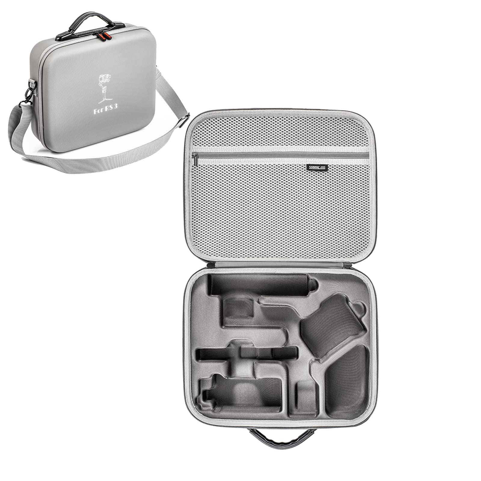 Carrying Case for DJI Ronin RS 3 Case, Portable Travel Case for DJI RS3 Bag with Adjustable Shoulder Strap for Shoulder Bag/Storage Bag/Protective Case, Grey, Modern