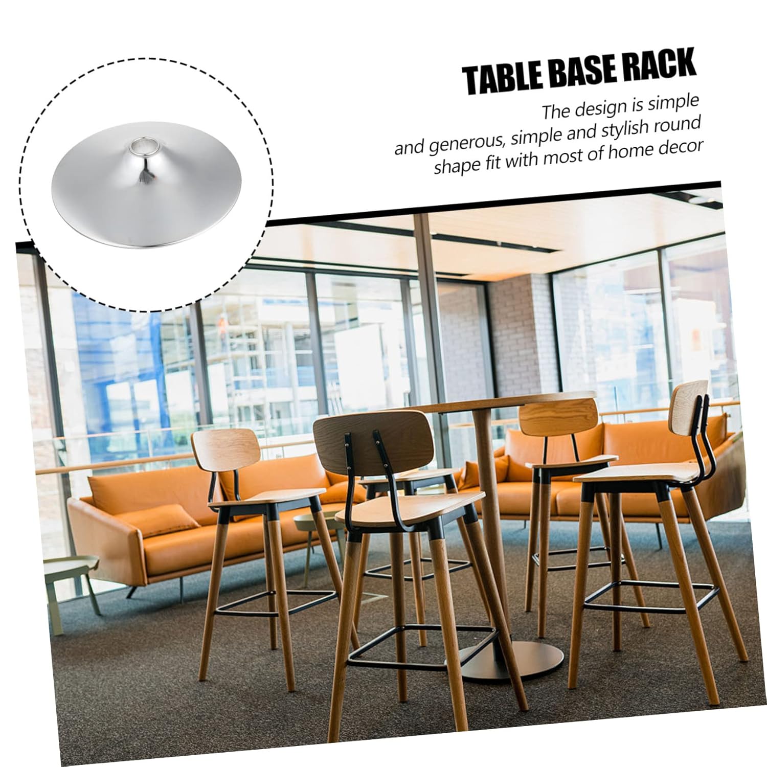 1pc Premium Round Base Furniture Holder for Bar Tables Chassis for Chairs and Tables Suitable for Home and Office Use