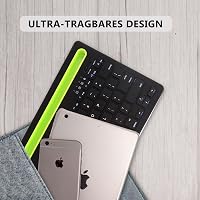 Civetes Wireless Bluetooth QWERTY Billentyűzet 78 Gomb, Hordozható, Újratölthető, Csendes, 2 Eszköz Támogatás, Állvánnyal, Tablet és Okostel 8