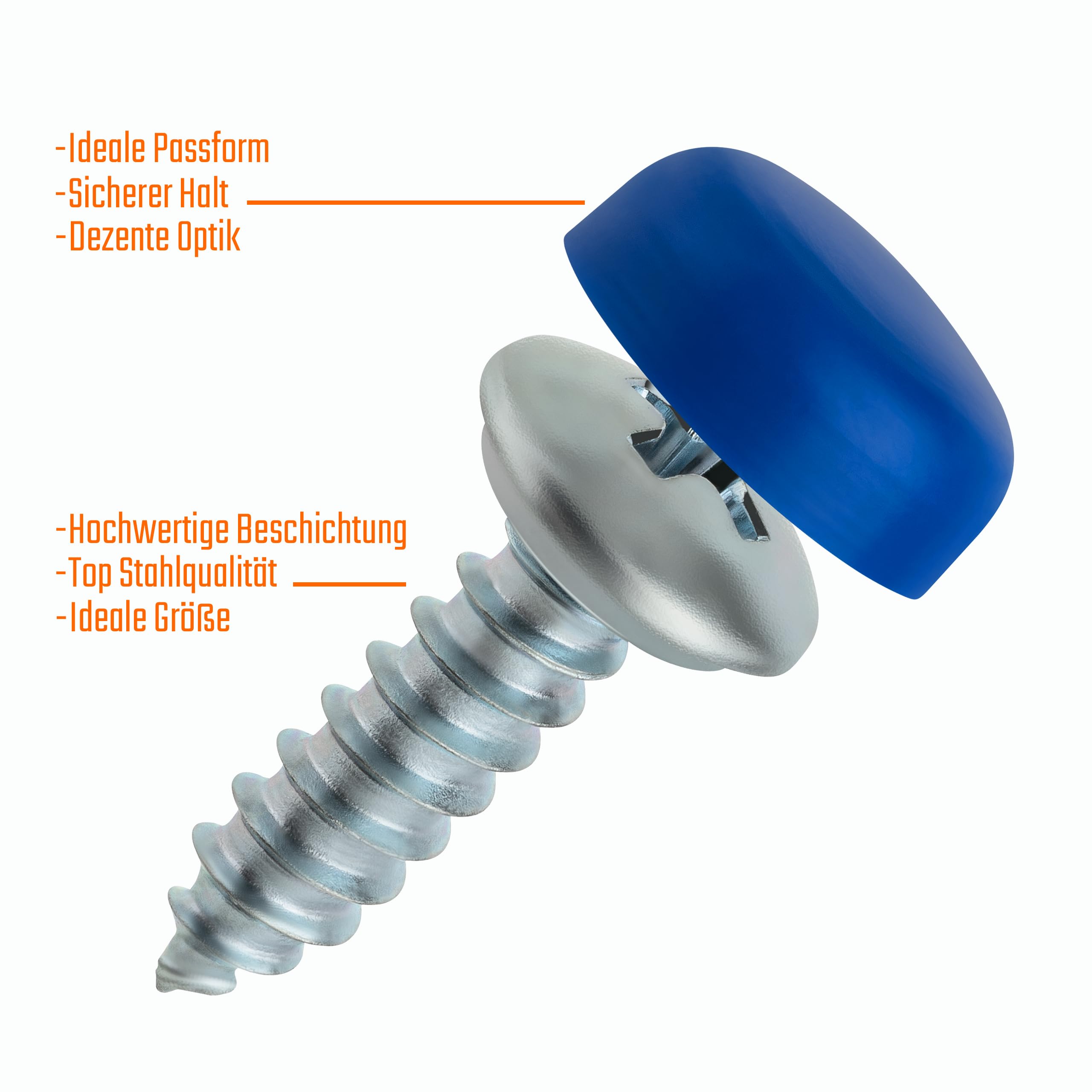 Vis Pour Plaque D'Immatriculation Nylon Blanc Pas Cher - Big Twin City