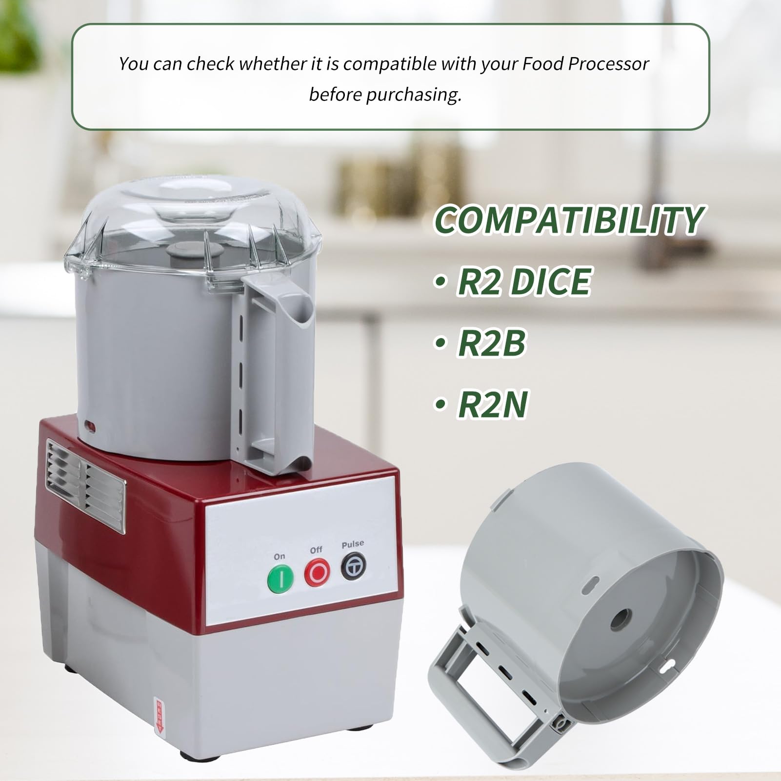 112204S nóż miska robot kuchenny, miska 3 l, szara kompatybilna z Robot Coupe R2 3L Gb, R2 DICE, R2 Dice, R2B, R2N