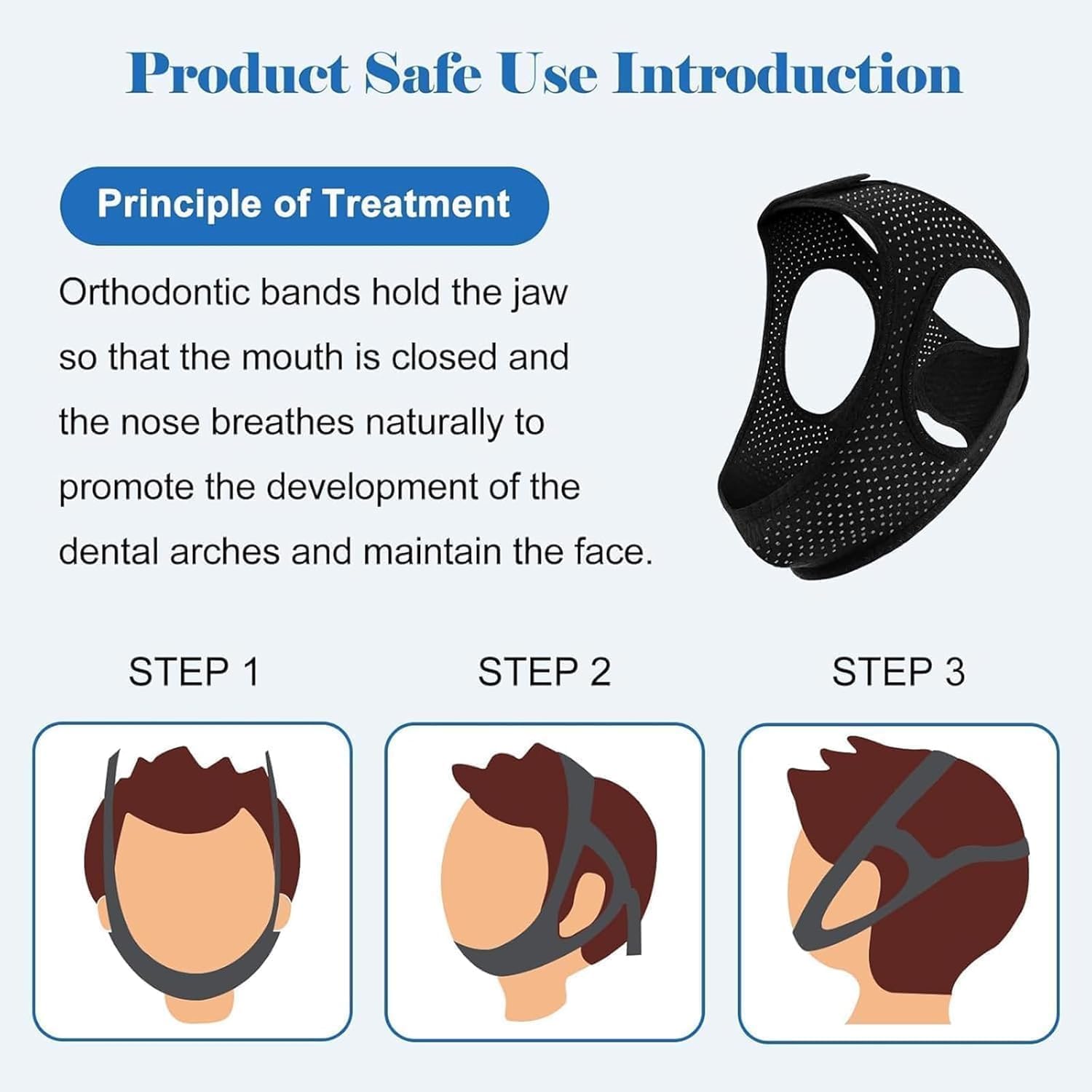 Dispositivo anti,Dispositivo Antironquidos Eficaz,Anti Ronquidos Soluciones,Ajustable Transpirable Suave Para La Piel, Haz dormir mejor,Hombres y mujeres - (Black)