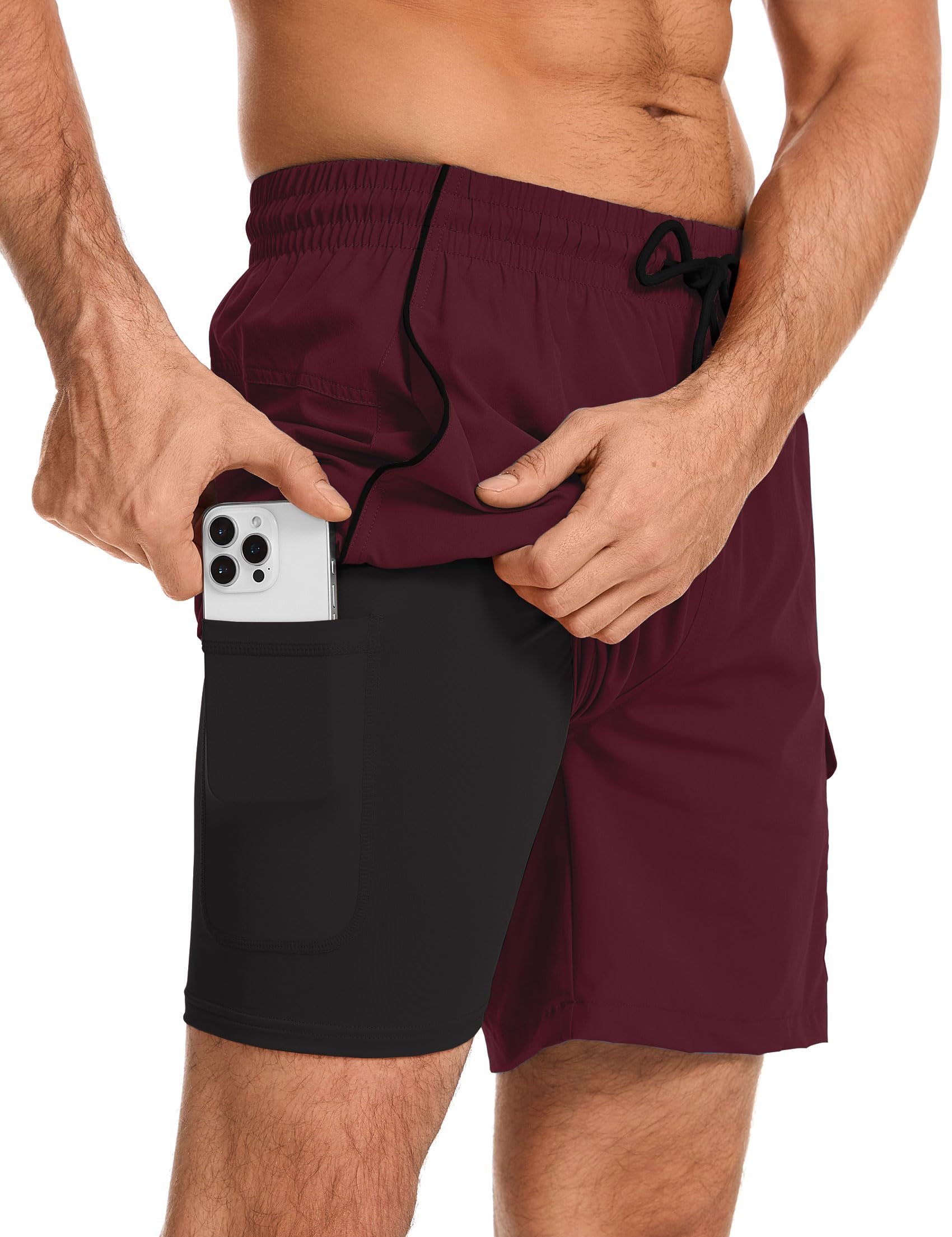 Atforna Badehose für Herren Badeshorts mit Kompression Atmun