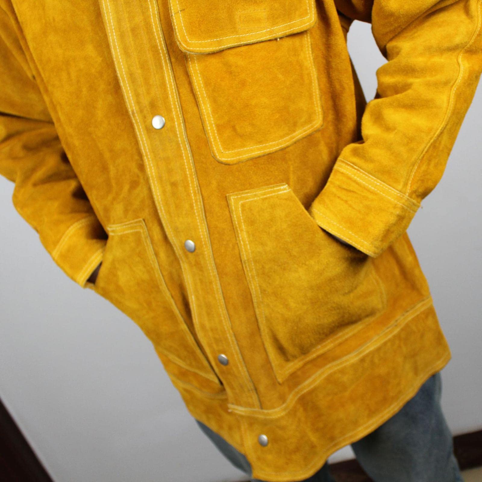 Chaqueta de Soldar de Cuero de, Delantal Protector, Traje de Herramientas