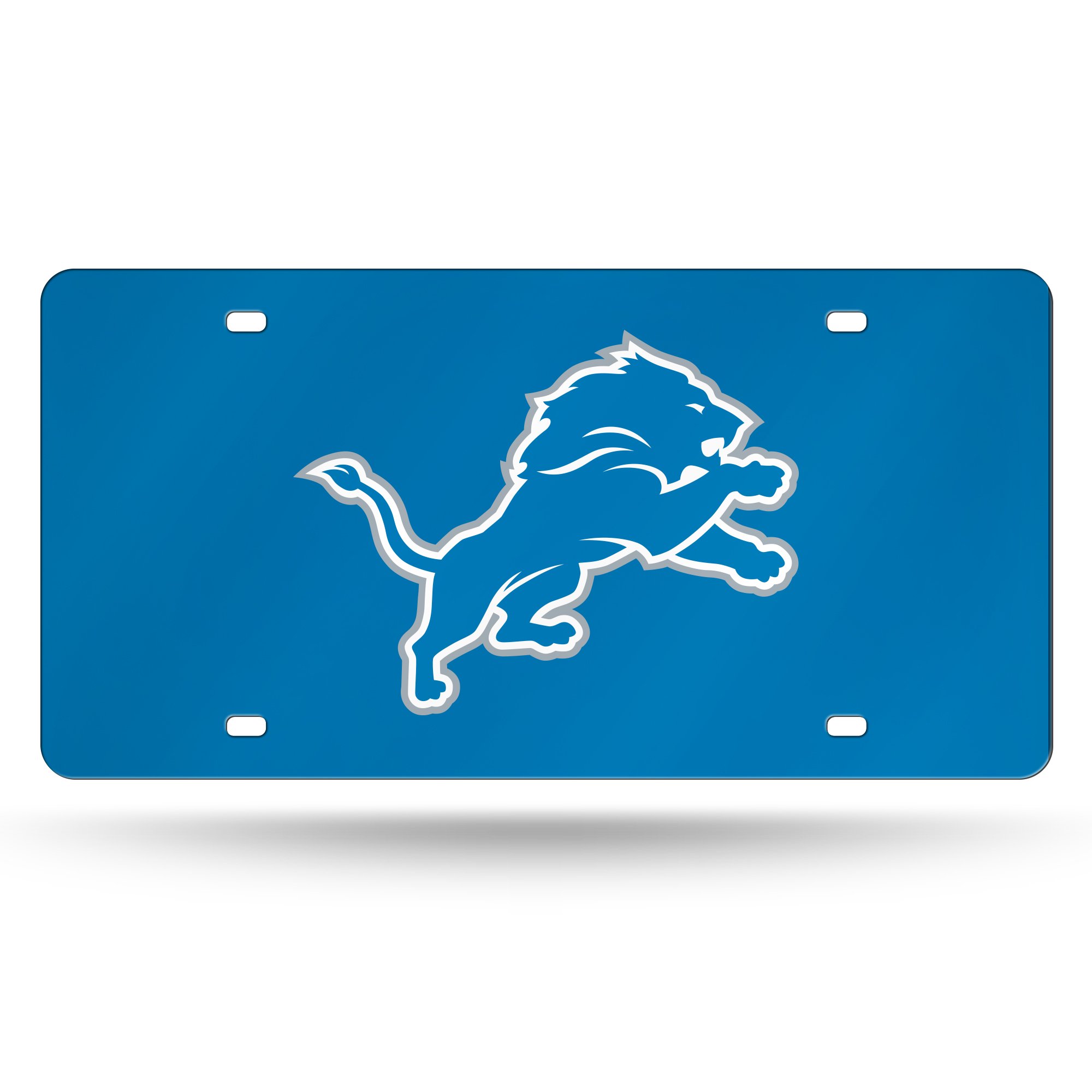 NFL Rico Industries Laser Inlaid Metal License Plate Tag, Detroit Lions