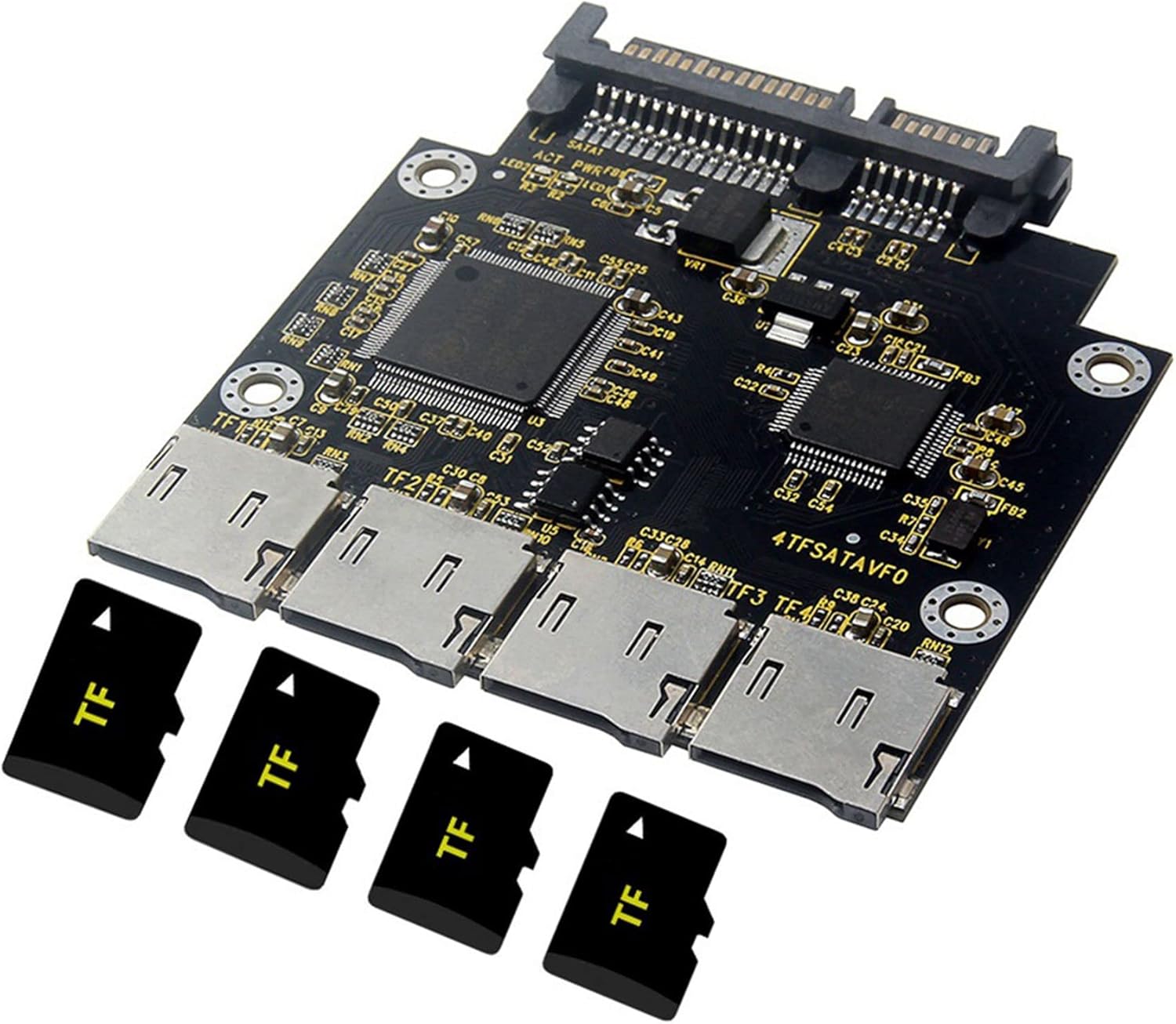 2X 2.5 Inch 4 TF to Adapter Card, Self-Made SSD Solid State Drive, for Micro-SD to Group Card