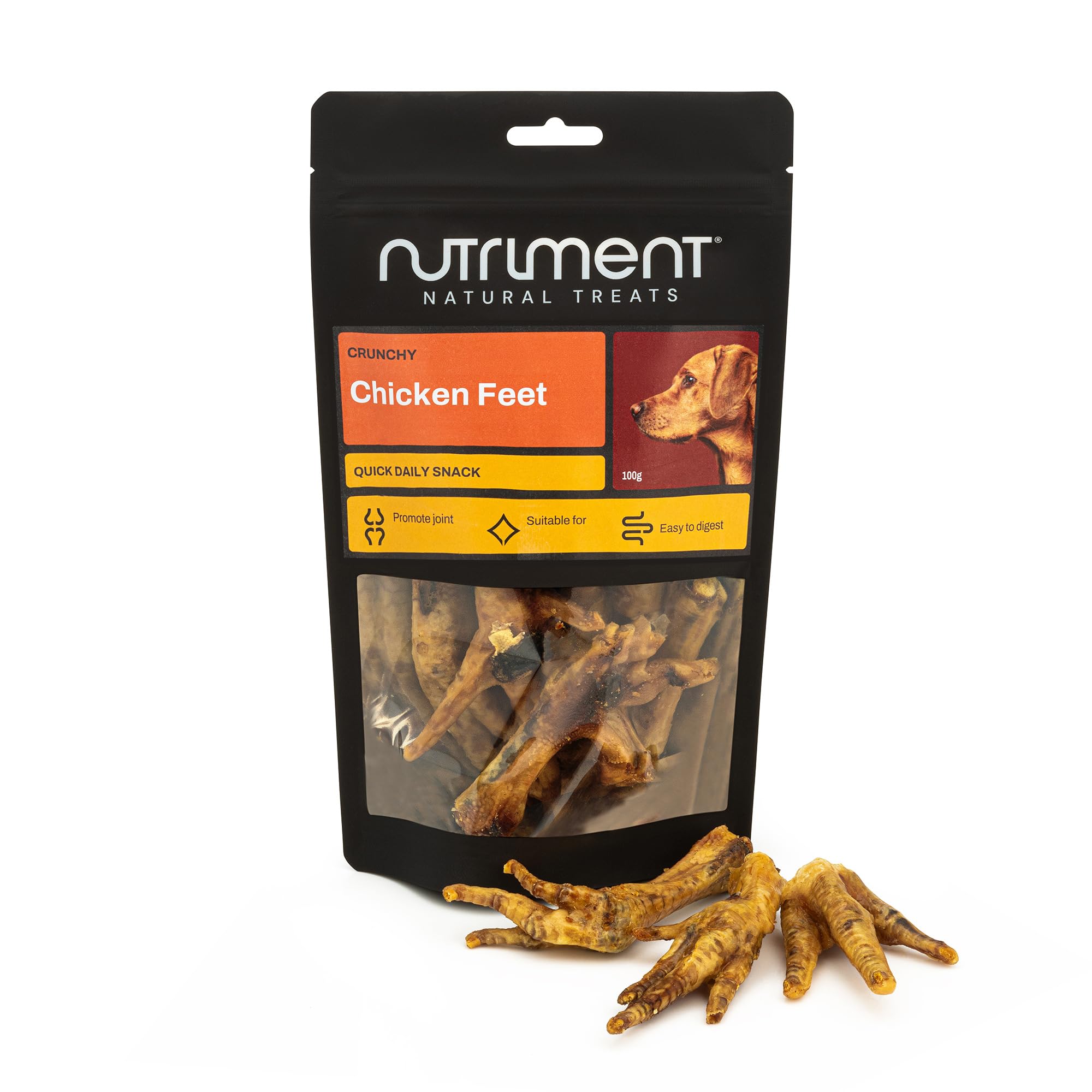Natural Treats Chicken Feet for Dogs (100g) Grain Free High Protein Highly Digestible Dog Chew Treat โ image 1