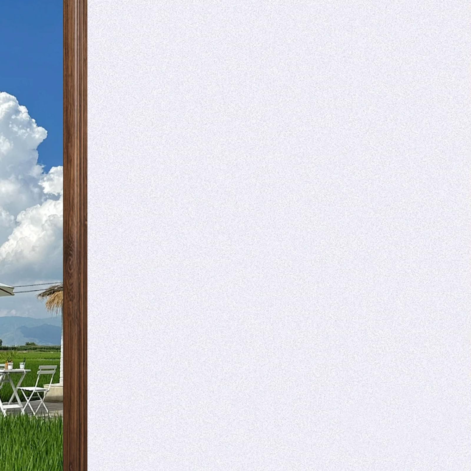 Film occultant fenêtre 110x180 cm dépoli opaque blanc mat pour vitrage