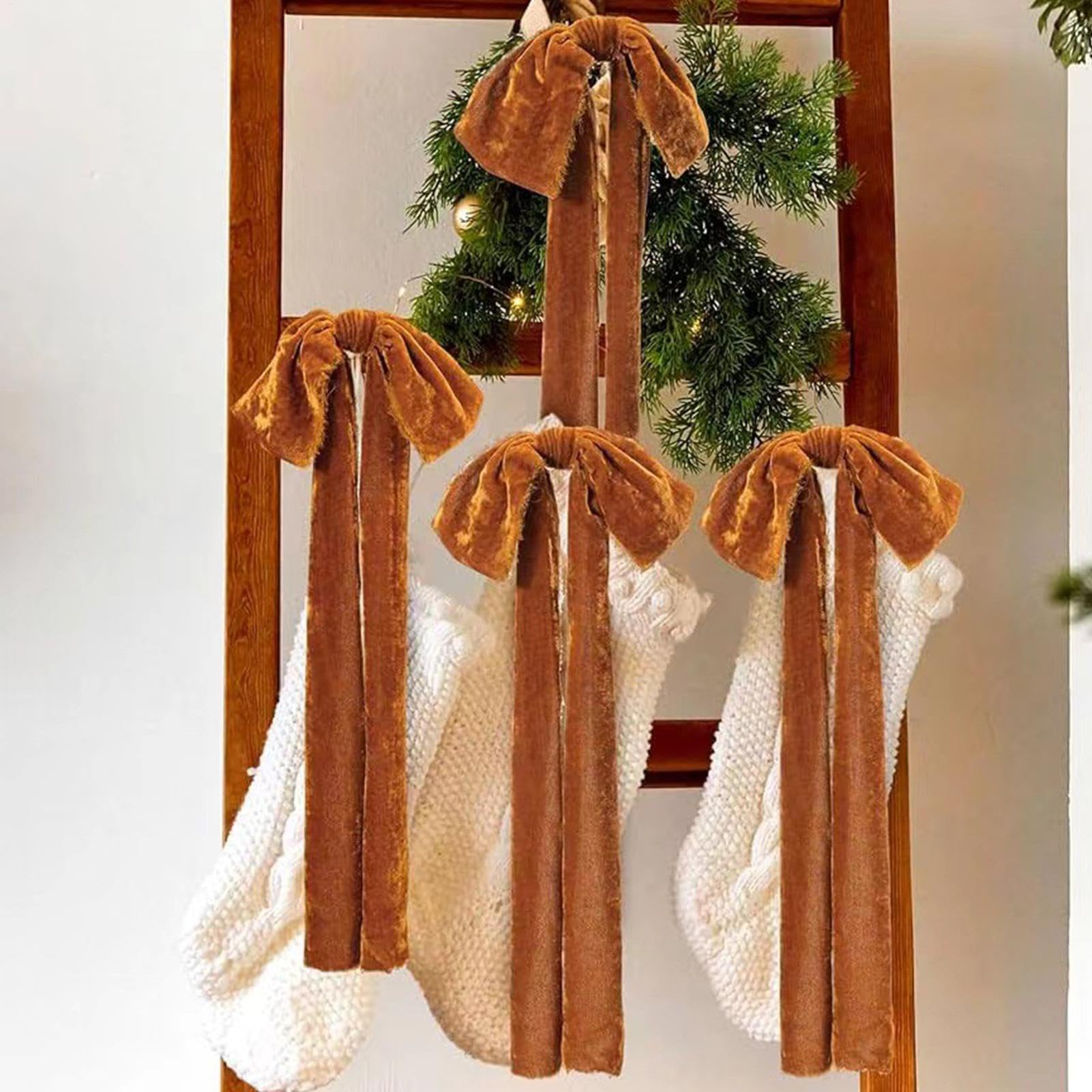 2 Stück Samt Weihnachtsschleifen Groß Weihnachten Produktbild-Vorschau 9