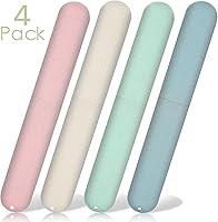 Vista 2 de 4 Pack Travel Toothbrush Case, Portable Breathable Toothbrush Holder for Travel/Camping/School/Home