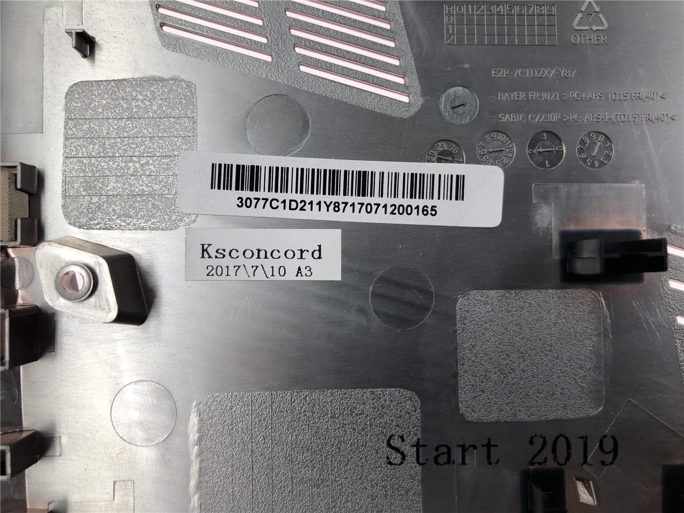 New Compatible Replacemen for MSI GE73 GE73VR 7RF-006CN MS-17C5 MS-17C1 MS-17C7 17.3'' (Palmrest Case Cover and Bottom Case)