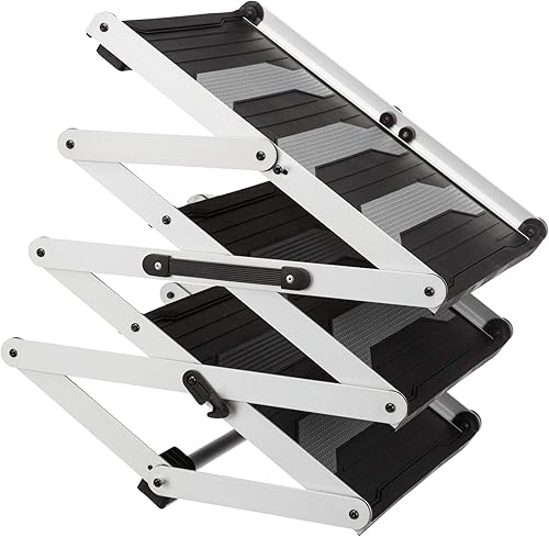 Miniatura 6 de TRIXIE Escaleras plegables de 3 escalones para mascotas, escalones para mascotas, alcanza de 19.5 a 27.5 pulgadas, ligeras y portátiles