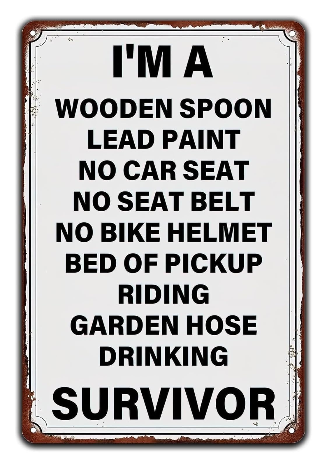 MQXFCZUX Retro Kitchen Humor Tin Sign Funny Metal Wall Plaque with Vintage Saying for Home Bar Cafe Diner or Pub Decor 8 X 12 inch