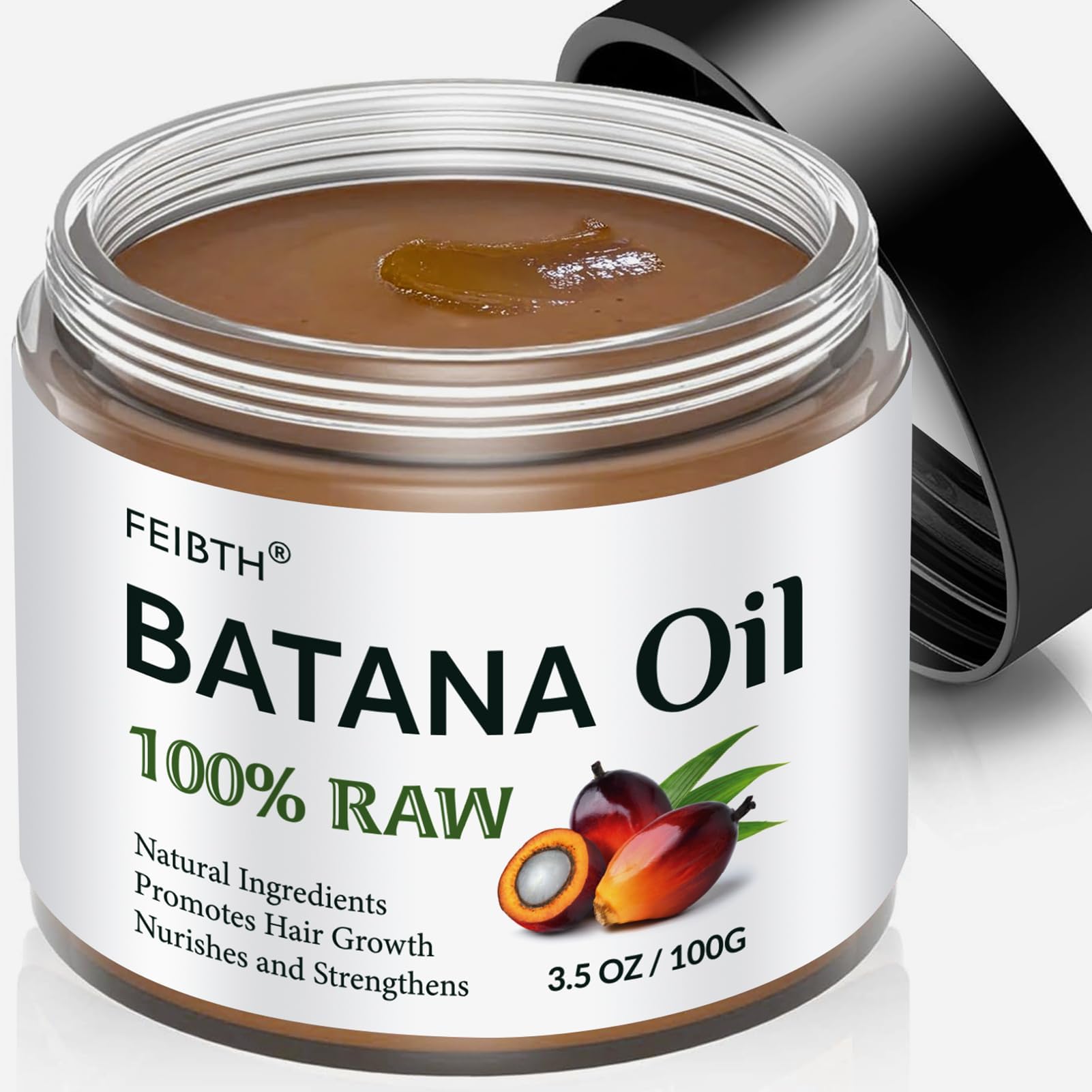 Raw Batana Oil for Hair Growth, Batana Oil Organic for Hair Growth, Batana Oil for Hair Growth Dr Sebi Organic, Prevent Hair Loss and Enhances Hair Thickness, 100g., White